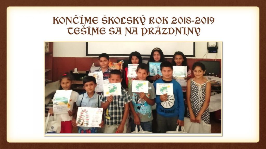 Strana zo školskej kroniky 2018/2019, strana 99